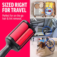 for Pet Hair - Reusable Lint Roller Pet Hair Removal Tool for Clothes, Couches, Cars and Travel - Cat Dog Hair Remover, Compact, No Sticky Refills Needed (Mini)