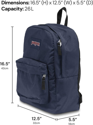 Superbreak One Backpacks - Durable, Lightweight Bookbag with 1 Main Compartment, Front Utility Pocket with Built-In Organizer - Premium Backpack, Black