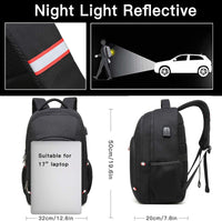Laptop Backpack for Men, Large Anti-Theft Business Travel Backpack with USB Charging Port, Water Resistant College School Computer Bag for Men/Women for 17 Inch Laptop and Notebook