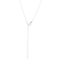 14K Silver Plated Necklace Love Heart Pave Pendant Necklace