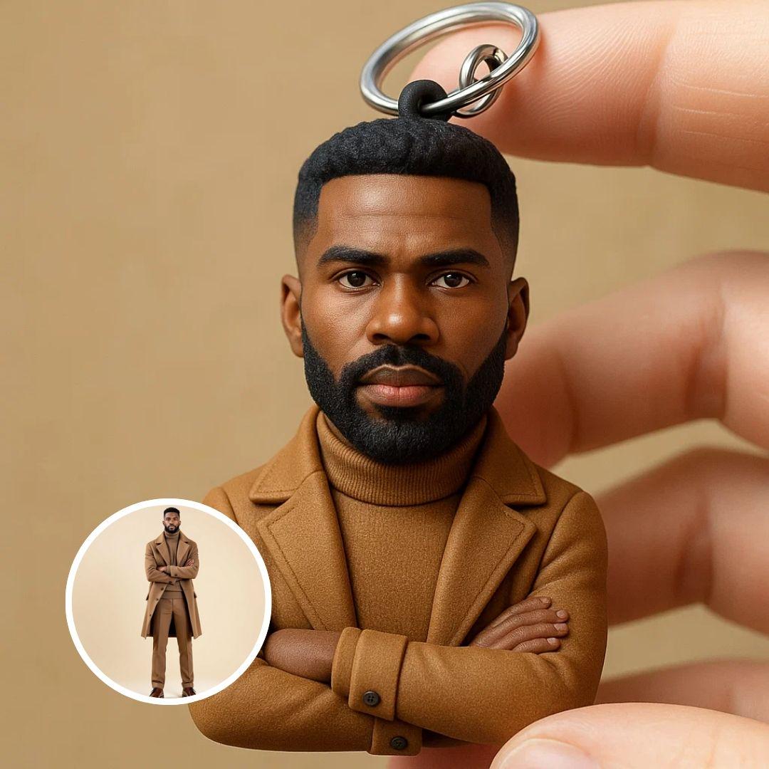 Custom 3D Full Body Keychain with Realistic Style Portrait - Personalized Gift