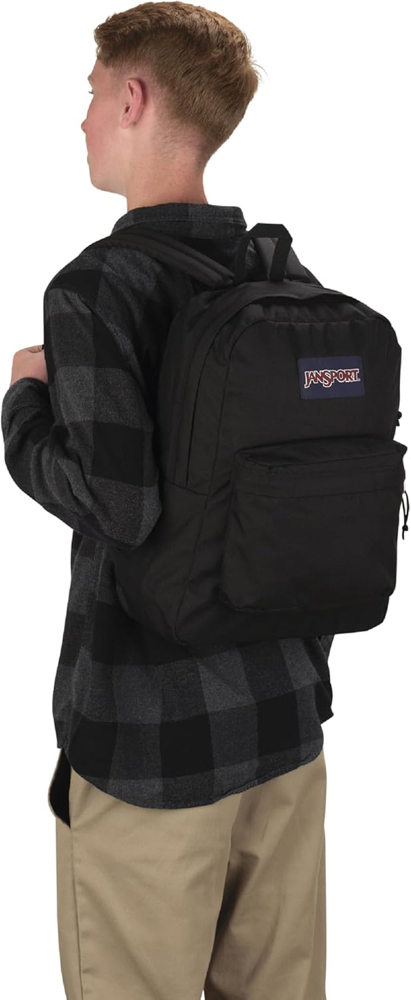 Superbreak One Backpacks - Durable, Lightweight Bookbag with 1 Main Compartment, Front Utility Pocket with Built-In Organizer - Premium Backpack, Black