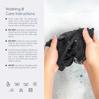 Pillow Cases - 22Mm 100% Pure Mulberry 6A Silk Pillowcase for Hair & Skin with Zipper Closure, Cooling, Natural, Organic, Double Sided Silk Pillow Case (Midnight Black, Queen 20X30 1Pc)