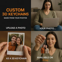 Custom Couple 3D Keychain – Personalized Wedding or Anniversary Figurine Gift