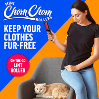 for Pet Hair - Reusable Lint Roller Pet Hair Removal Tool for Clothes, Couches, Cars and Travel - Cat Dog Hair Remover, Compact, No Sticky Refills Needed (Mini)
