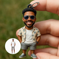 Custom 3D Full Body Keychain with Realistic Style Portrait - Personalized Gift
